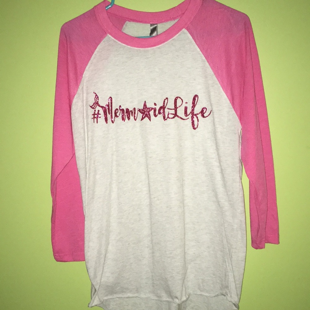 Pink baseball T-shirt